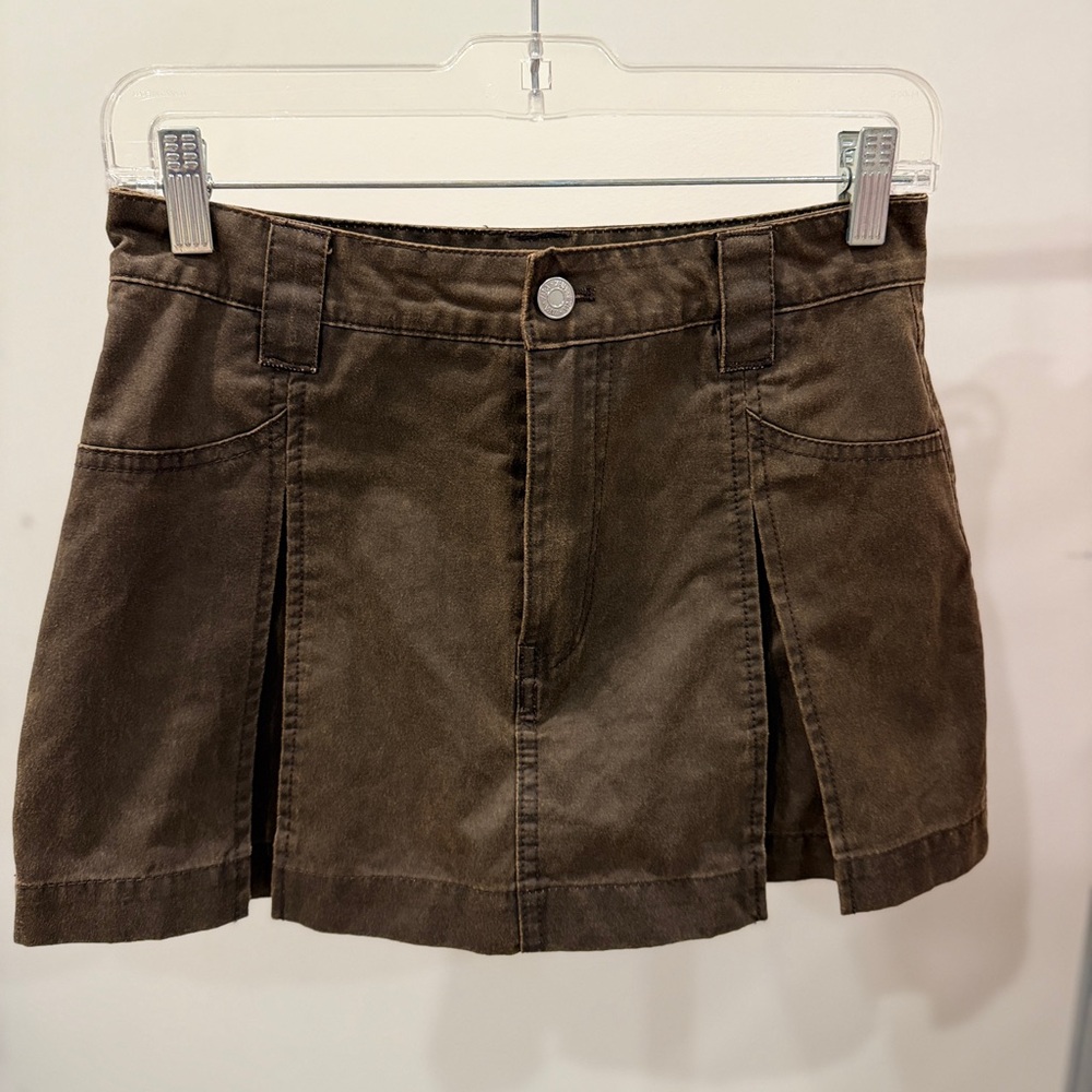 Zara Tan and Brown Skirt-Shorts